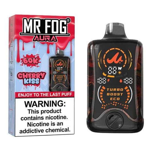 MR FOG AURA 5% DISPOSABLE (130ML) 60K PUFFS 5CT/ BOX - CHERRY KISS