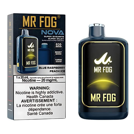 MR FOG NOVA 5% DISPOSABLE (100ML) 36K PUFFS - BLUE RASPBERRY PEACH ICE