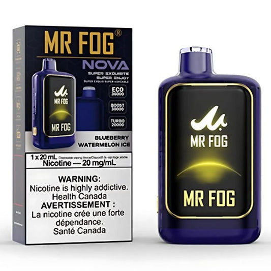 MR FOG NOVA 5% DISPOSABLE (100ML) 36K PUFFS - BLUEBERRY WATERMELON ICE