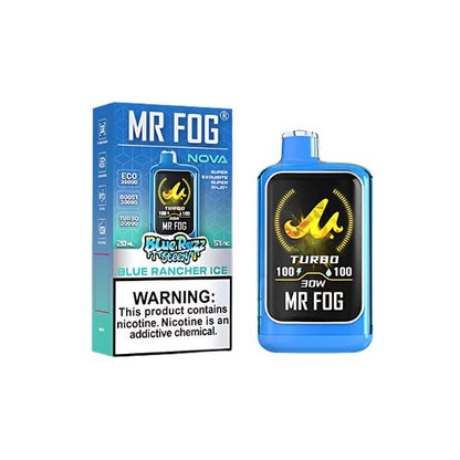 MR FOG NOVA BLUE RAZZ STEEZY SERIES 5% DISPOSABLE (100ML) 36K PUFFS 5CT/ BOX