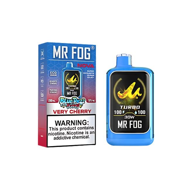 MR FOG NOVA BLUE RAZZ STEEZY SERIES 5% DISPOSABLE (100ML) 36K PUFFS 5CT/ BOX