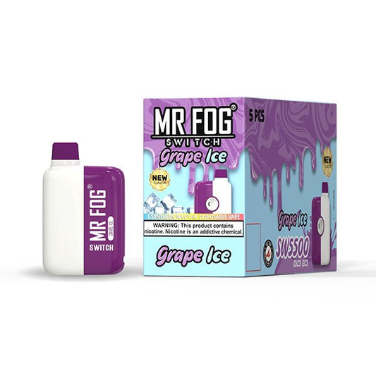 MR FOG SWITCH 5% DISPOSABLE (75ML) 5500 K PUFFS - GRAPE ICE SW33