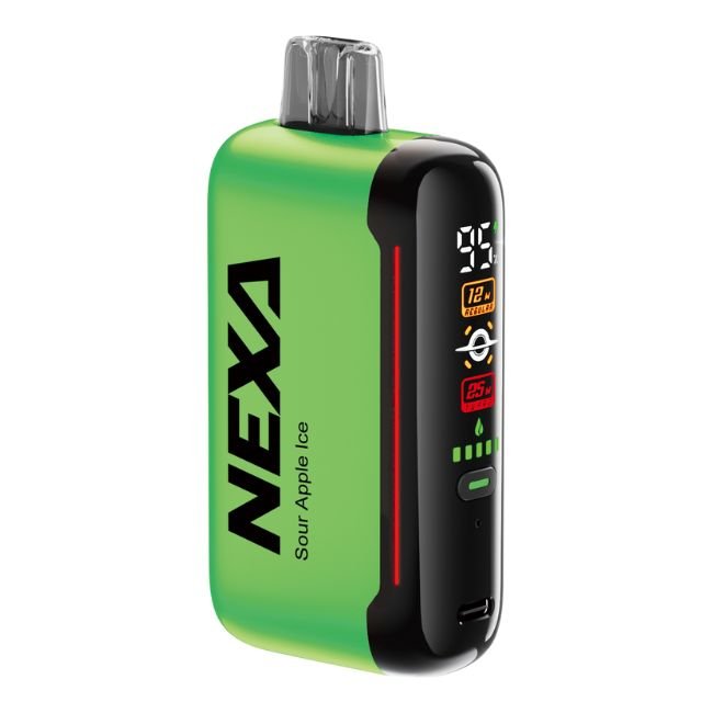 NEXA 5% DISPOSABLE (95ML) 30K PUFFS 5CT/ BOX - SOUR APPLE ICE