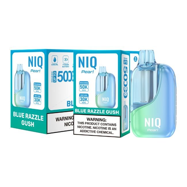 NIQ PEARL 5% DISPOSABLE (100ML) BOOST MODE - 30K & REG MODE. 50K PUFFS 5CT/ BOX