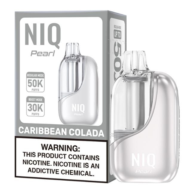NIQ PEARL 5% DISPOSABLE (100ML) BOOST MODE - 30K & REG MODE. 50K PUFFS 5CT/ BOX