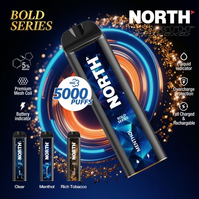 NORTH BOLD SERIES 5% DISPOSABLE (50ML) 5K PUFFS 5CT/ BOX