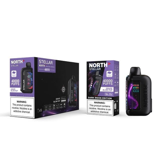 NORTH STELLAR DARK MOON EDITION 5% DISPOSABLE (100ML) 40K PUFFS - GRAPE BLOW POP