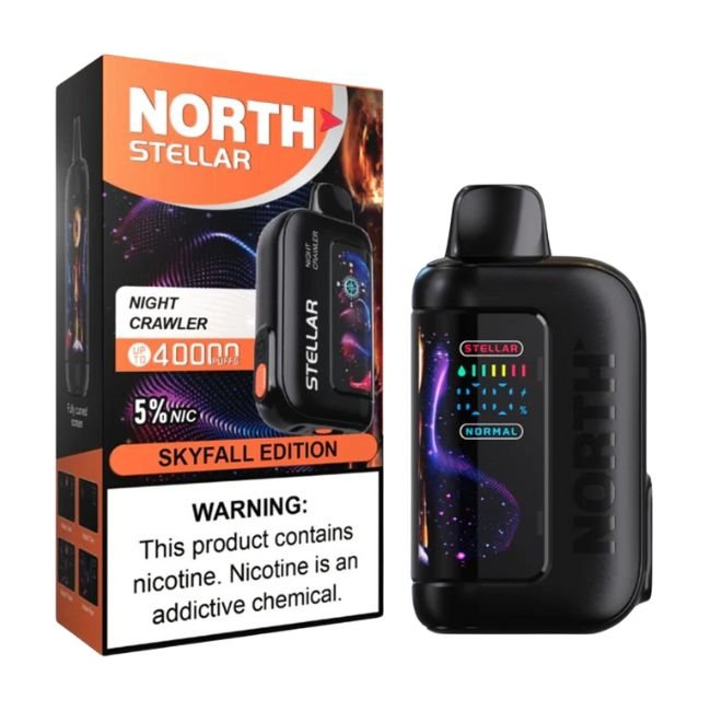 NORTH STELLAR SKYFALL EDITION 5% DISPOSABLE (100ML) 40K PUFFS 5CT/ BOX - NIGHT CRAWLER