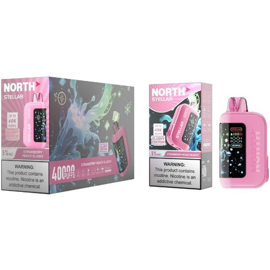 NORTH STELLAR SLUSHY EDITION 5% DISPOSABLE (100ML) 40K PUFFS 5CT/ BOX - STRAWBERRY PEACH SLUSHY