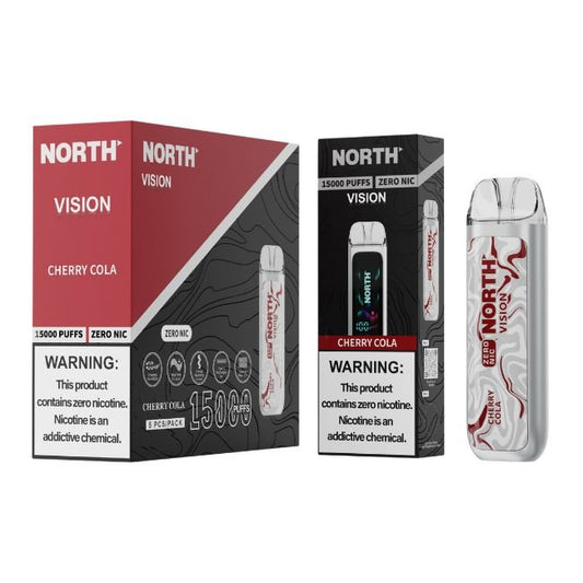 NORTH VISION 0% DISPOSABLE (75ML) 15K PUFFS - CHERRY COLA