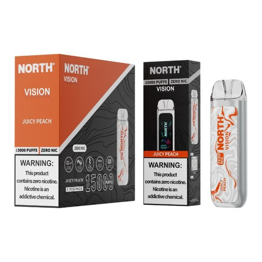NORTH VISION 0% DISPOSABLE (75ML) 15K PUFFS - JUICY PEACH