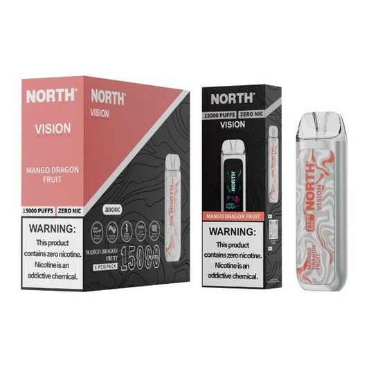 NORTH VISION 0% DISPOSABLE (75ML) 15K PUFFS - MANGO DRAGON FRUIT