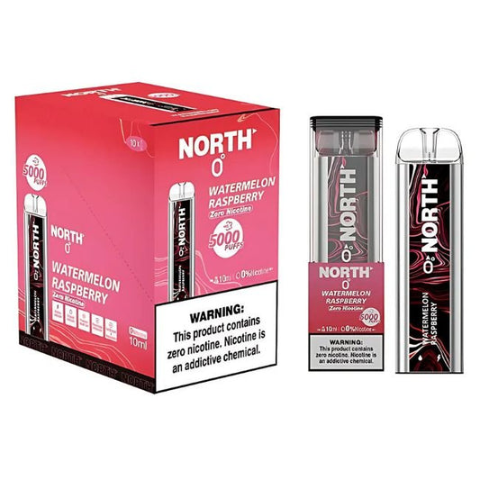 NORTH 0% DISPOSABLE (100ML) 5K PUFFS - WATERMELON RASPBERRY