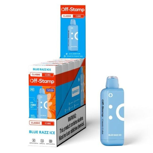 OFF STAMP CLASSIC CUBE BY LOST MARY 5% DISPOSABLE REFILL POD (90ML) 25K PUFFS - BLUE RAZZ ICE