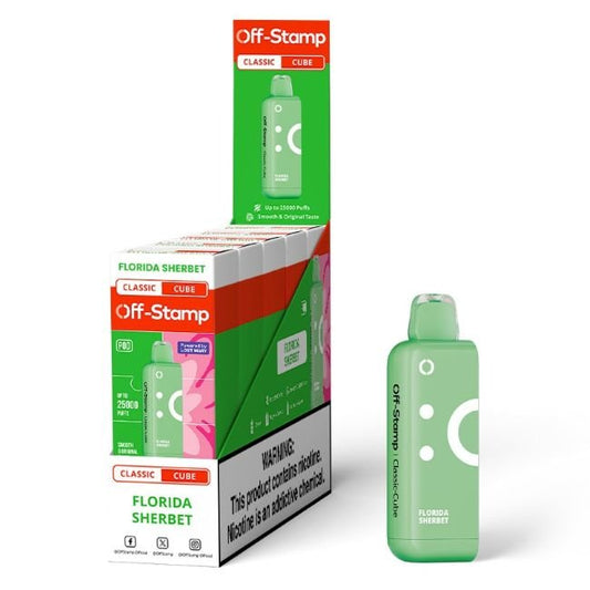 OFF STAMP CLASSIC CUBE BY LOST MARY 5% DISPOSABLE REFILL POD (90ML) 25K PUFFS - FLORIDA SHERBET