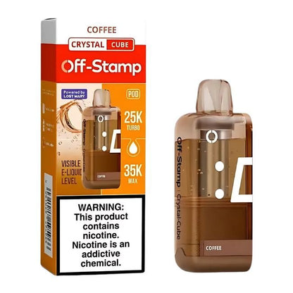 OFF STAMP CRYSTAL CUBE BY LOST MARY 5% DISPOSABLE REFILL POD (95ML) 35K PUFFS 5CT/ BOX