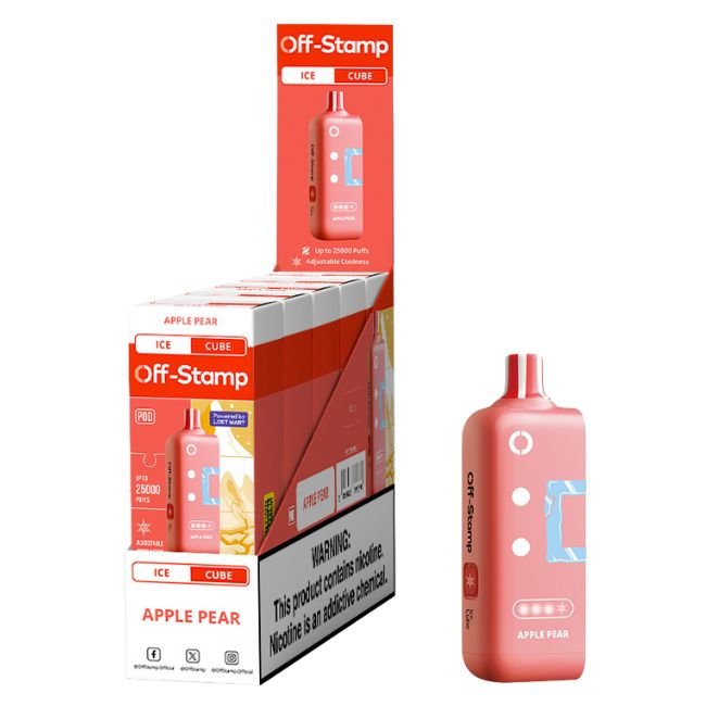 OFF STAMP ICE CUBE BY LOST MARY 5% DISPOSABLE REFILL POD (90ML) 25K PUFFS 5CT/ BOX