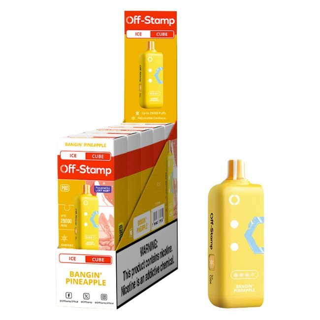 OFF STAMP ICE CUBE BY LOST MARY 5% DISPOSABLE REFILL POD (90ML) 25K PUFFS 5CT/ BOX