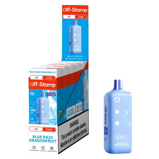OFF STAMP ICE CUBE BY LOST MARY 5% DISPOSABLE REFILL POD (90ML) 25K PUFFS 5CT/ BOX