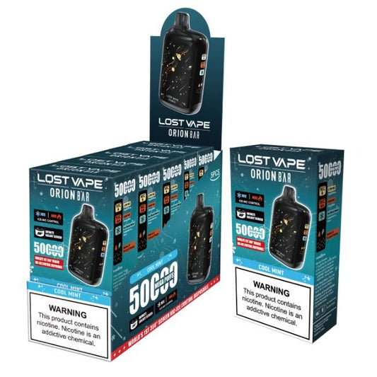 ORION BAR BY LOST VAPE ICE NIC CONTROL 5% DISPOSABLE (140ML) 50K PUFFS - COOL MINT