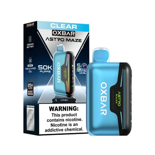 OXBAR ASTRO MAZE BY POD JUICE 5% DISPOSABLE (70ML) 50K PUFFS - CLEAR
