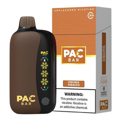 PAC BAR UNFLAVORED NICOTINE 4% DISPOSABLE (100ML) 30K PUFFS 5CT/ BOX