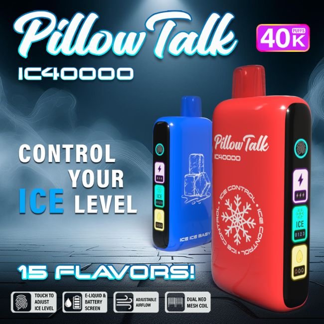 PILLOW TALK ICE CONTROL 5% DISPOSABLE (100ML) 40K PUFFS 5CT/ BOX