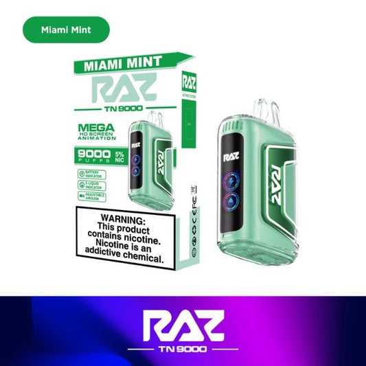 RAZ TN9000 5% DISPOSABLE (60ML) 9K PUFFS 5CT/ BOX