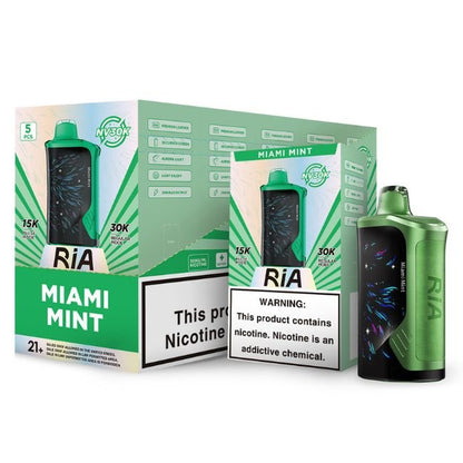 RIA NV30K POWERED BY GEEKBAR 5% DISPOSABLE (75ML) PULSE MODE - 15K & REG. MODE - 30K PUFFS 5CT/ BOX