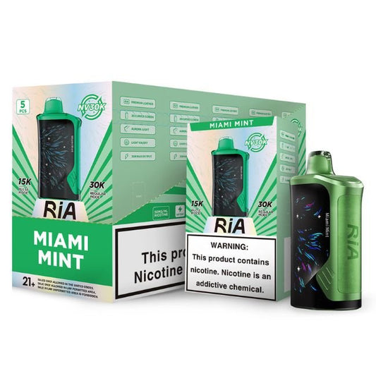 RIA NV30K POWERED BY GEEKBAR 5% DISPOSABLE (75ML) PULSE MODE - 15K & REG. MODE - 30K PUFFS 5CT/ BOX