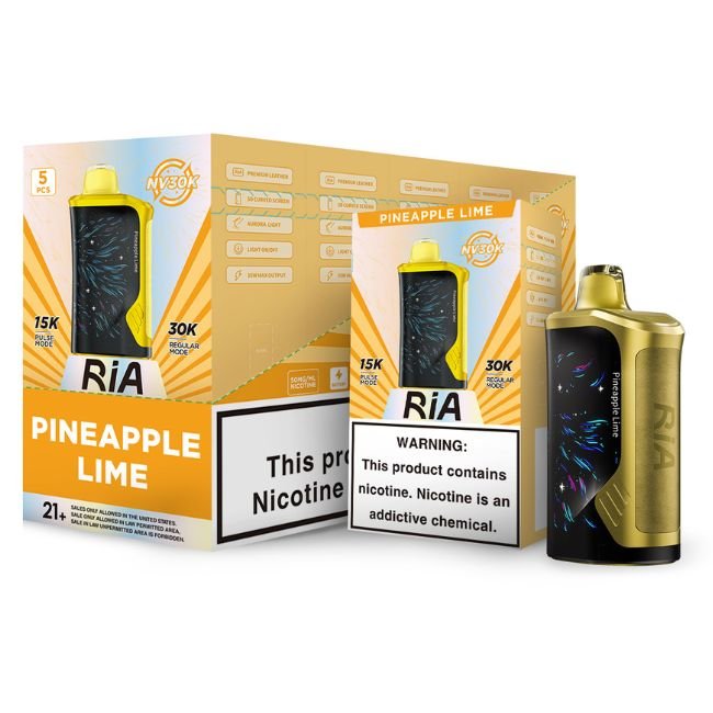 RIA NV30K POWERED BY GEEKBAR 5% DISPOSABLE (75ML) PULSE MODE - 15K & REG. MODE - 30K PUFFS 5CT/ BOX