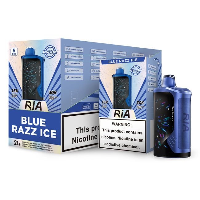 RIA NV30K POWERED BY GEEKBAR 5% DISPOSABLE (75ML) PULSE MODE - 15K & REG. MODE - 30K PUFFS 5CT/ BOX