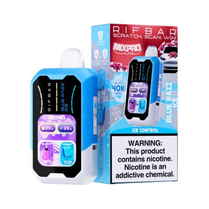 RIFBAR MIXPRO ICE CONTROL 5% DISPOSABLE (90ML) 40K PUFFS 5CT/ BOX
