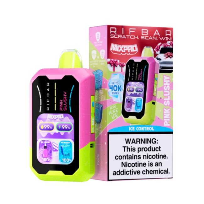 RIFBAR MIXPRO ICE CONTROL 5% DISPOSABLE (90ML) 40K PUFFS 5CT/ BOX