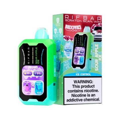 RIFBAR MIXPRO ICE CONTROL 5% DISPOSABLE (90ML) 40K PUFFS 5CT/ BOX