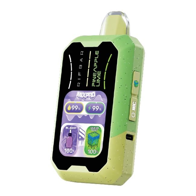 RIFBAR MIXPRO SOUR & ICE CONTROL 5% DISPOSABLE (90ML) 40K PUFFS 5CT/ BOX - PINEAPPLE LIME