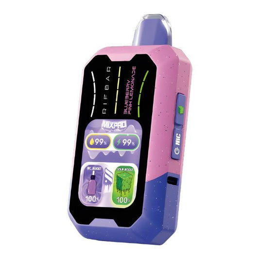 RIFBAR MIXPRO SOUR & ICE CONTROL 5% DISPOSABLE (90ML) 40K PUFFS 5CT/ BOX - BLUEBERRY PINK LEMONADE