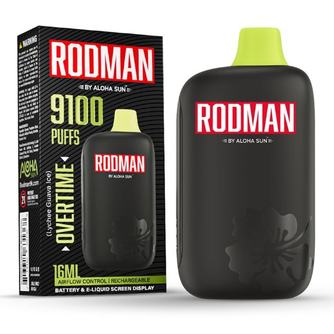 RODMAN 5% DISPOSABLE (160ML) 9100 PUFFS 10CT/ BOX