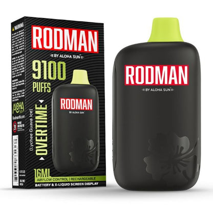 RODMAN 5% DISPOSABLE (160ML) 9100 PUFFS 10CT/ BOX