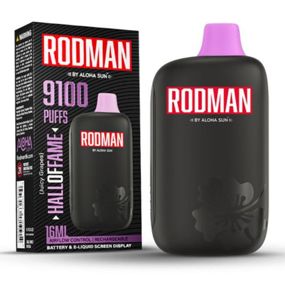 RODMAN 5% DISPOSABLE (160ML) 9100 PUFFS 10CT/ BOX