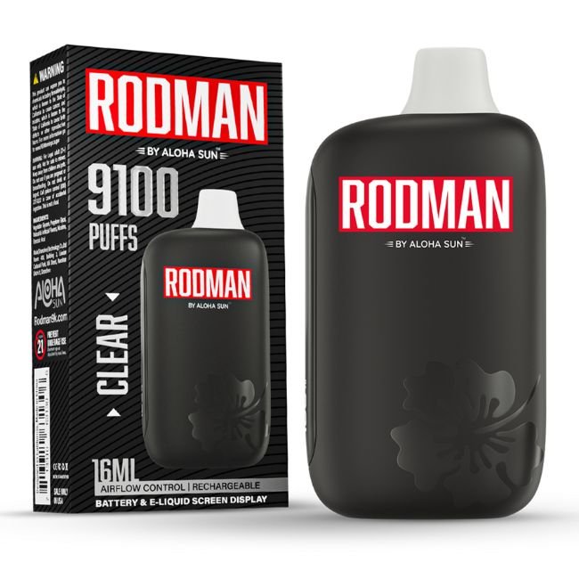 RODMAN 5% DISPOSABLE (160ML) 9100 PUFFS 10CT/ BOX