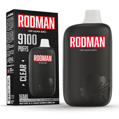 RODMAN 5% DISPOSABLE (160ML) 9100 PUFFS 10CT/ BOX