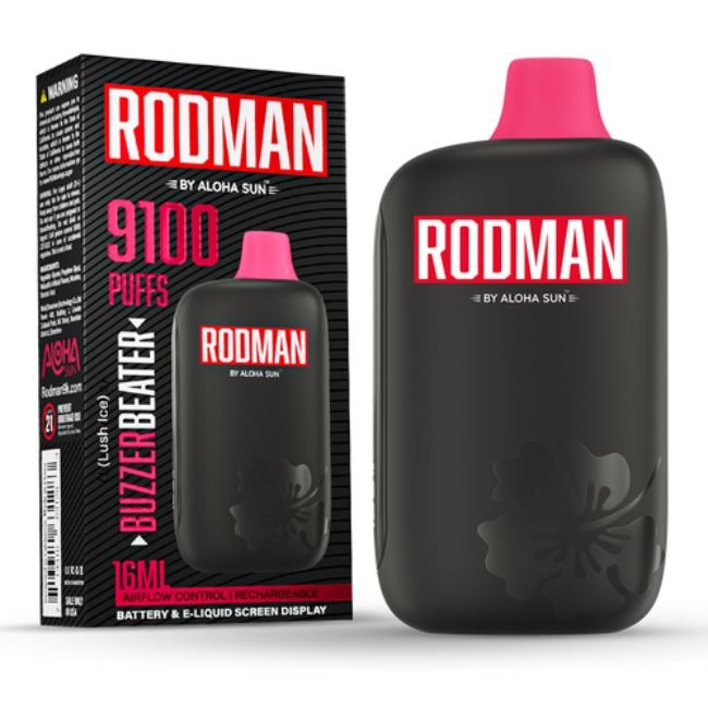 RODMAN 5% DISPOSABLE (160ML) 9100 PUFFS 10CT/ BOX