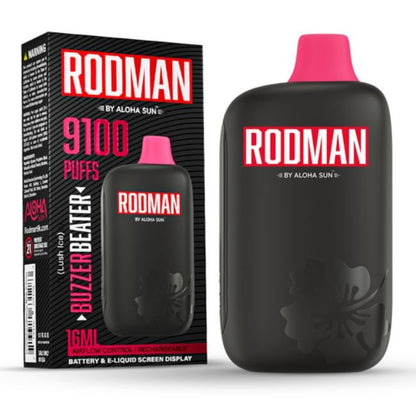 RODMAN 5% DISPOSABLE (160ML) 9100 PUFFS 10CT/ BOX
