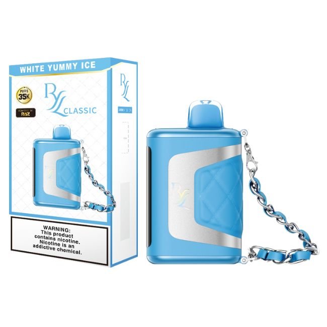 RYL CLASSIC BY RAZ 5% DISPOSABLE (82.5ML) SOFT MODE - 35K & BOOST. MODE - 20K PUFFS - WHITE YUMMY ICE