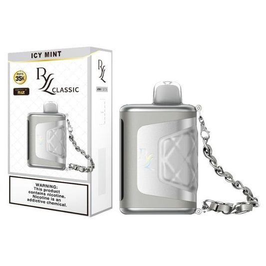 RYL CLASSIC BY RAZ 5% DISPOSABLE (82.5ML) SOFT MODE - 35K & BOOST. MODE - 20K PUFFS - ICY MINT