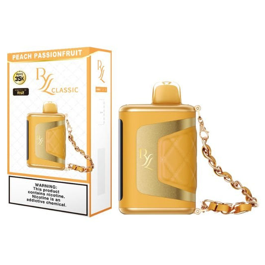 RYL CLASSIC BY RAZ 5% DISPOSABLE (82.5ML) SOFT MODE - 35K & BOOST. MODE - 20K PUFFS - PEACH PASSIONFRUIT