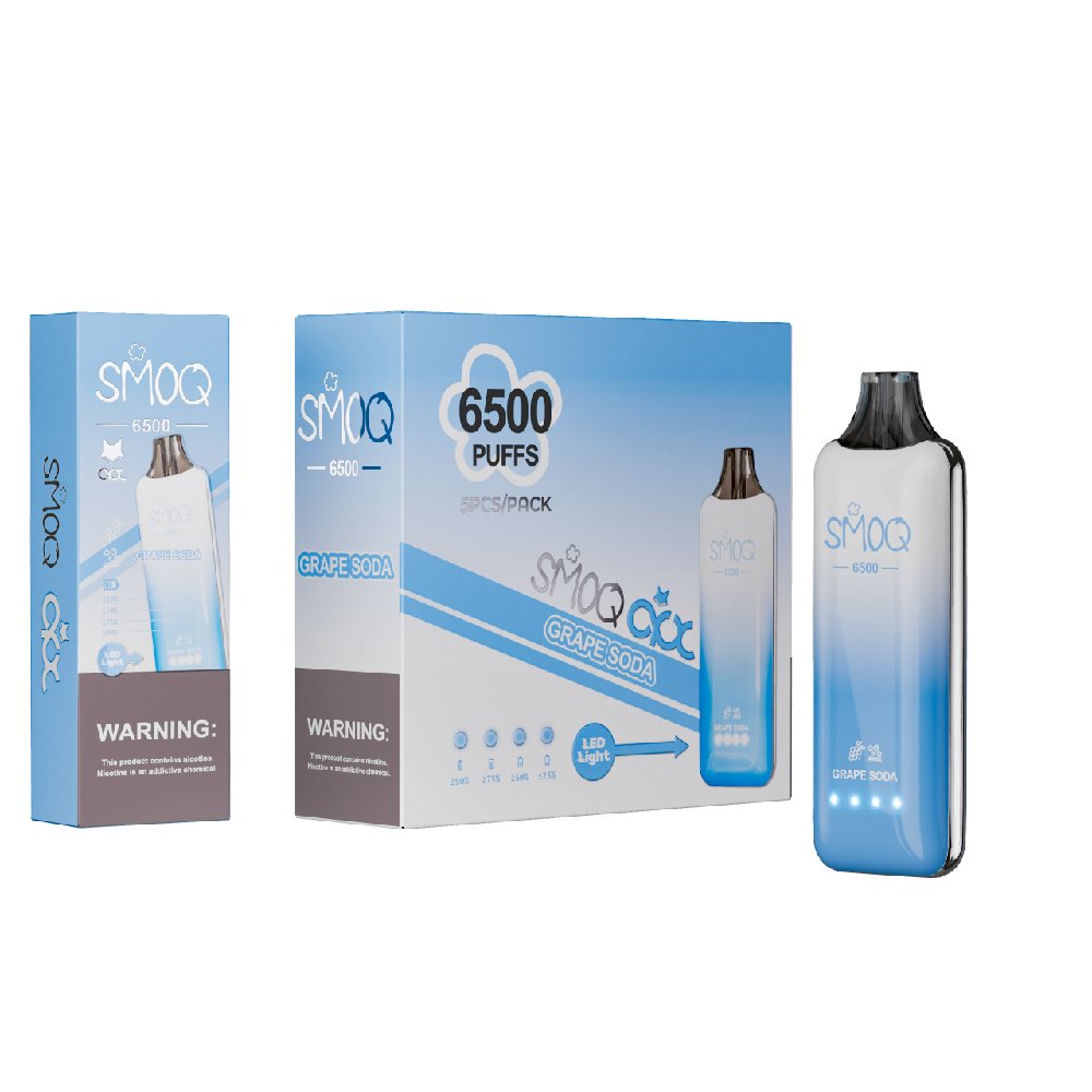 SMOQ 5% DISPOSABLE (60ML) 6.5K PUFFS - CHERRY COLA