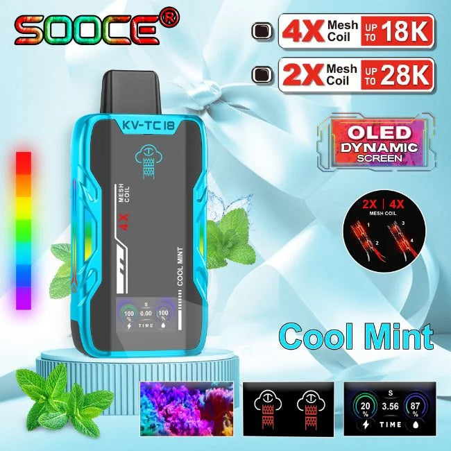 SOOCE KV-TC   5% DISPOSABLE (90ML) 18K PUFFS - VINTAGE