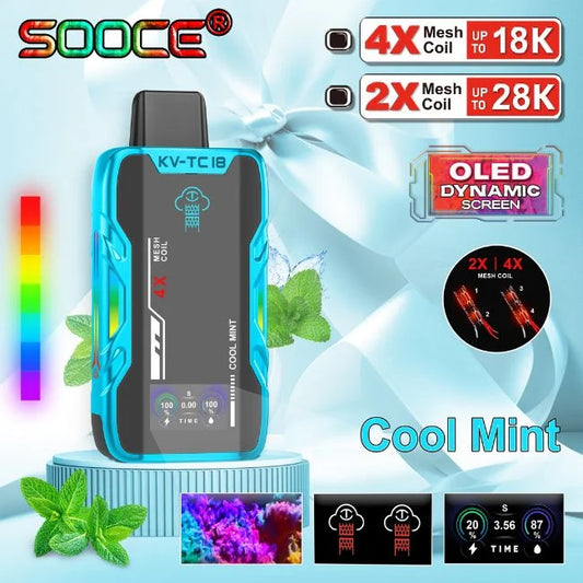 SOOCE KV-TC   5% DISPOSABLE (90ML) 18K PUFFS - VINTAGE